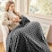 NEWCOSPLAY Super Soft Throw Blanket Grey Premium Silky Flannel Fleece 3D Clouds Stylish Jacquard Lightweight Bed Blanket All Season Use 350GSM Grey Throw50x60