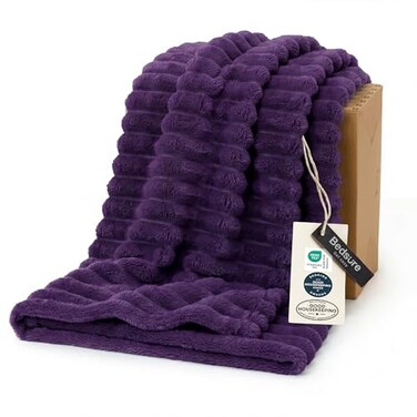 Bedsure GentleSoft Purple Throw Blanket for Couch Super Soft Cozy Blankets for Women Cute Small Blanket for Girls 50x70 Inches