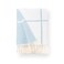 Hofdeco Premium Coastal Decorative Throw Blanket for Patio Couch Sofa Baby Blue Plaid with Fringe 52x71