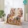 MSGKV Boho Throw Blanket for Couch and Sofa 50x60 Cotton Throw Cover for Living Room with Floral and Butterfly Summer BreathableLightweight Blanket