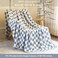 SANACYNA 100 Cotton Throw Blanket 6Layer Gauze Muslin Blanket Blue Grid Cooling Blanket Lightweight Soft and Breathable Blanket for Sofa Couch Gifts for Boys Blue Checker Throw 50x60