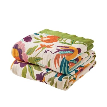 XIBLC Boho Throw Blanket for Bed 100 Cotton Soft Rustic Quilt Fall Blanket 60x80 Floral Printed Farmhouse Decor Bed Blankets All Season Rustic Reversible Bohemian Throw Quilt
