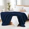 L'AGRATY LAGRATY Chunky Knit Blanket Throw Soft Chunky Throw Blanket 50x60 100 Hand Kintted Chenile Crochet Throw Blanket for Couch Large Cable Knit Chunky Blanket for Home DecorDark Blue