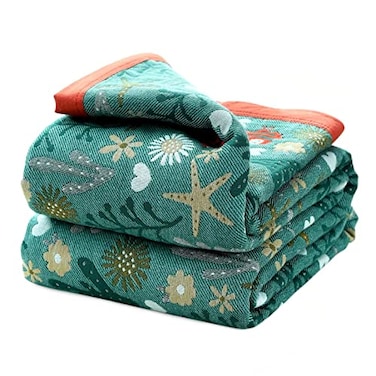 LUTBM Boho Throw Blanket for Bed 100 Cotton Ultra Soft Rustic Quilt Summer Blanket Floral Farmhouse Decor Bed Blankets80x90 All Season Rustic Throw for Sofa Couch Chair