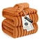 Bedsure GentleSoft Queen Blanket for Bed Cozy Soft Fall Blankets for Women Cute Large Fall Throws for Girls Orange 90x90 Inches