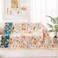 XIBLC Boho Throw Blanket for Bed 100 Cotton Soft Rustic Quilt Fall Blanket 50x60 Yellow Floral Printed Farmhouse Decor Bed Blankets All Season Rustic Reversible Bohemian Throw Quilt