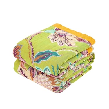 XIBLC Fall Throw Blanket 100 Cotton Soft Rustic Boho Throw Blanket for Bed 60x80 Farmhouse Decor Bed Flower Blankets Light Weight Reversible Bohemian Throw Quilt