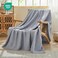 EMME Cotton Muslin Large Throw Blanket Couch Breathable Gauze Blanket Soft Lightweight Bed Blankets Adults Dusty Blue 50x71