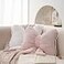 GKWW 2Pack Soft Furry Bow Throw Pillows Cute Bowknot Plush Pillow Home Decor Stuffed Bow Lumbar Pillow for Bed Couch Living Room Decor PinkWhite