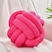 Uvvyui Knot Pillow Ball Soft Home Decorative Pillows Round Throw Pillow Handmade Knotted Plush Pillow Round Boucle Pillow Cushion 14 Inches Hot Pink