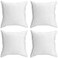 QUBA LINEN 18 x 18 Throw Pillow Insert Pack of 4 White Down Alternative Pillow Inserts for Decorative Pillow Covers Throw Pillows for Bed Couch Pillows for Living Room 18 x 18 Pack of 4
