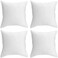 QUBA LINEN 18 x 18 Throw Pillow Insert Pack of 4 White Down Alternative Pillow Inserts for Decorative Pillow Covers Throw Pillows for Bed Couch Pillows for Living Room 18 x 18 Pack of 4