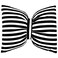 Poowe Black and White Striped Bow Pillow Sofa Decor CushionsDecorative Reversible Pillow Cushion for Bed Couch Office 177 x 137 Inch