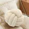 KUCCO-PILLOW Knot Pillow Ball Handmade Soft Round Throw Pillow Decorative Knotted Cushion for Couch Sofa Bedroom Decor Cute Accent Pillow for Living Room Ivory 787 Inches