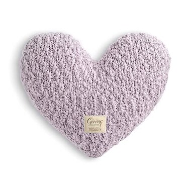 DEMDACO Giving Collection Lavender Purple Weighted Heart Pillow for Bedding Decorative Throw Meaningful Gift Idea Handmade Luxurious Soft Cozy 185 Lbs