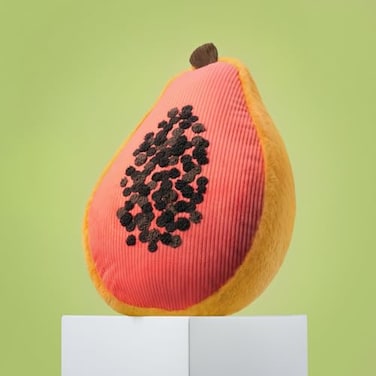 Phantoscope Fruit Shaped Pillows Papaya Shaped Throw Pillow Cute Home Decor of Fruit Themed Shaped Cushions Summer Decorative Shaped Pillow for Couch Kitchen Bed and Chair Pink 10 x 15 inches