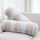 Cheer Collection Faux Fur Bolster Pillows Soft Decorative Cylinder Pillows for Bed or Couch Machine Washable 8 x 24 Set of 2 Snow Leopard