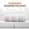 Cheer Collection Faux Fur Bolster Pillows Soft Decorative Cylinder Pillows for Bed or Couch Machine Washable 8 x 24 Set of 2 Snow Leopard