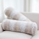 Cheer Collection Faux Fur Bolster Pillows Soft Decorative Cylinder Pillows for Bed or Couch Machine Washable 8 x 24 Set of 2 Snow Leopard