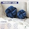 VBGYA Knot Pillow Ball Soft Decorative Throw Pillows Cushion 11 Inch Round Plush Knotted Pillows Navy Blue Pillow Modern Home Throw Knot Decorative Cushion for Bedroom Sofa Couch