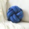 VBGYA Knot Pillow Ball Soft Decorative Throw Pillows Cushion 11 Inch Round Plush Knotted Pillows Navy Blue Pillow Modern Home Throw Knot Decorative Cushion for Bedroom Sofa Couch