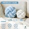 VBGYA Knot Pillow Ball Soft Home Decorative Throw Pillows Cushion Round Changeability Knotted Pillows Modern Home Handmade Cushions for Bedroom Sofa Couch 8 Inch Light Blue