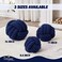 Uvvyui Knot Pillow Ball Soft Home Decorative Pillows Round Throw Pillow Handmade Knotted Plush Pillow Round Boucle Pillow Cushion 14 Inches Navy