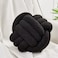 Uvvyui Knot Pillow Ball Soft Home Decorative Pillows Round Throw Pillow Handmade Knotted Plush Pillow Round Boucle Pillow Cushion 11 Inches Black