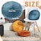 Drydiet 3 Pcs Round Throw Velvet Pillows Decorative Pleated Throw Pillows Diameter Accent Pumpkin Boho Chair Cushion for Couch Sofa Home Decoration YellowBrunt OrangeBlue15