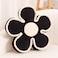 Kcvvcr Soft Flower Shaped Floor Cushion Plush Decorative Throw Pillow Cute Seating Cushion Room Decor Pillow for Sofa Couch Bed 137 Inch Black
