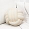 Petrella Knot Pillow 8 Inch White Round Velvet Throw Pillow Ball Cushion Machine Washable Soft Decorative Accent Pillow for Couch Sofa Bed Home Decor