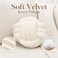 Petrella Knot Pillow 8 Inch White Round Velvet Throw Pillow Ball Cushion Machine Washable Soft Decorative Accent Pillow for Couch Sofa Bed Home Decor