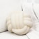 Petrella Knot Pillow 8 Inch White Round Velvet Throw Pillow Ball Cushion Machine Washable Soft Decorative Accent Pillow for Couch Sofa Bed Home Decor
