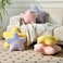 Xiashrk Star Pillow Decorative Throw Pillows for Bed Couch 15 Star Shaped Pillow Plush Floor Cushions Room Decor Pillow with Soft Faux Rabbit Fur for Sofa Bedroom Living Room