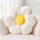 Kcvvcr White Flower Plush Throw Pillow Cute Decorative Flower Shaped with Faux Rabbit Fur 149 Soft Throw Pillow for Bedroom Living Room