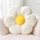 Kcvvcr White Flower Plush Throw Pillow Cute Decorative Flower Shaped with Faux Rabbit Fur 149 Soft Throw Pillow for Bedroom Living Room