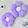 Ddliury Flower Pillow Flower Shaped Pillow Decorative Throw Pillows for Bed Couch Cute Daisy Pillow Dorm Decor Floor Seating Cushion Dark Purple 15 Inches