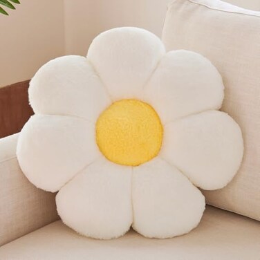Xuyier Flower Pillow Decorative Throw Pillow 149 Cute Daisy Pillow Aesthetic Fun Decor Pillows for Bed Flower Shaped Accent Cozy Pillow for Couch