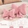 XVTRU Dusty Pink Bow Pillow Soft Bow Decorative Pillows with Faux Rabbit Fur Cute 12 Bow Throw Pillows Aesthetic Home Decor Bow Shaped Plush Pillow for Bedroom Sofa Couch