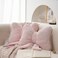 GKWW 2Pack Soft Furry Bow Throw Pillows Cute Bowknot Plush Pillow Home Decor Stuffed Bow Lumbar Pillow for Bed Couch Living Room Decor Pink