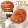 Drydiet 1 Pcs Round Throw Velvet Pillows Decorative Pleated Throw Pillows Diameter Accent Pumpkin Boho Chair Cushion for Couch Sofa Home Decoration Brunt Orange15