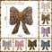 GKWW 2Pcs Leopard Print Bow Throw Pillow Furry Bow Plush Pillows Cute Flower Plush Pillow Cheetah Home Decor Stuffed Bow Lumbar Pillow for Bed Couch Living Room Decor Brown 16in Bowknot
