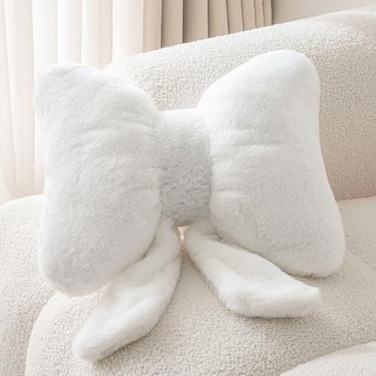 Novohive Bow Pillow Throw Pillows Butterfly Shaped Decorative Cute Pillows for Bed Sofa Cute Home DecorWhite 10 8inch