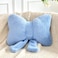 XVTRU Dusty Blue Bow Pillow Soft Bow Decorative Pillows with Faux Rabbit Fur Cute 12 Bow Throw Pillows Aesthetic Home Decor Bow Shaped Plush Pillow for Bedroom Sofa Couch