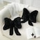UNWAAT 2 Pcs Coquette Bow Pillows Cute Bowknot Plush Pillow Coquette Home Decor Pink Bow Lumbar Pillow for Girls Loft Bed Decor Accessories