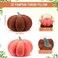 Kajaia 2 Pcs Simulated Pumpkin Plush Pillow 11 x 95 Inch 3D Cushion Fall Decorations Stuffed Throw Pillows Toy for Fall Halloween Thanksgiving Bedroom Sofa Couch Supplies OrangeBrown