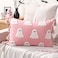 Bunny Chorus Halloween Decor Throw Pillows Cute Pink White Ghost Halloween Pillow Plush Ghosts Pink Soft Cushion Decorations with Boho Tassels for Kids Home Sofa Bed Office Couch Living Room