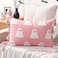 Bunny Chorus Halloween Decor Throw Pillows Cute Pink White Ghost Halloween Pillow Plush Ghosts Pink Soft Cushion Decorations with Boho Tassels for Kids Home Sofa Bed Office Couch Living Room