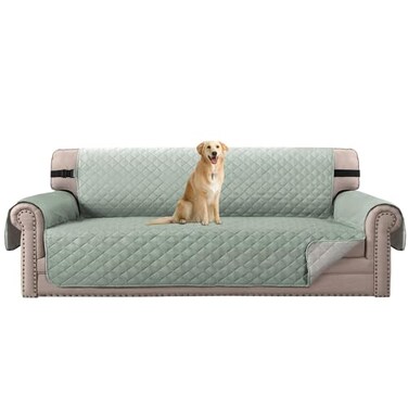 H.VERSAILTEX HVERSAILTEX Sofa Protector for Dog Sofa Slipcover Quilted Furniture Protector with Non Slip Elastic Strap Water Resistant Sofa Cover Couch Cover Seat Width 78Oversized Sofa Desert SageBei