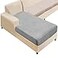NAISI Sectional Couch Cover 1 Piece Velvet Separate Chaise Lounge Cover Soft Stretch Sofa Slipcovers for LeftRight Chaise Sectional CouchChaise LoungeLight Grey
